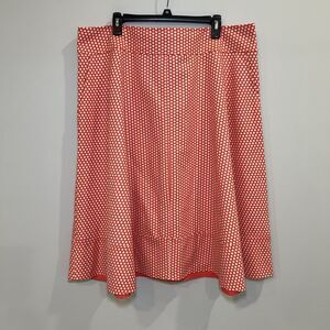 Lane Bryant The Modernist Collection Circle Swing Skirt Size 20 Orange Polka dot